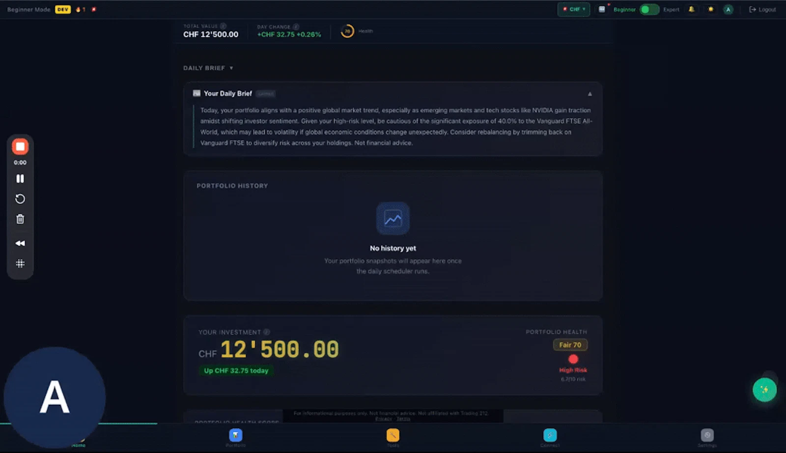 Vaultfolio screenshot 1 (video preview)