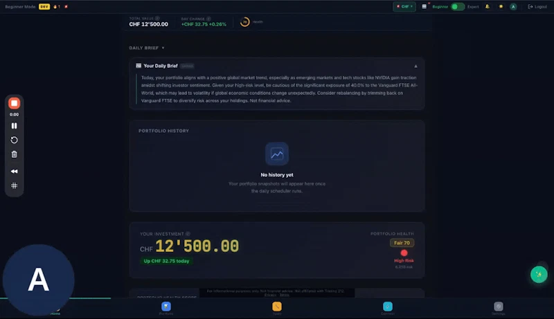 Vaultfolio screenshot 1 (video preview)