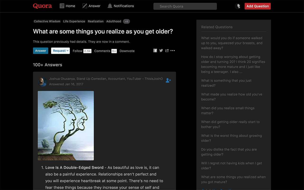 Quora Dark Mode gallery image