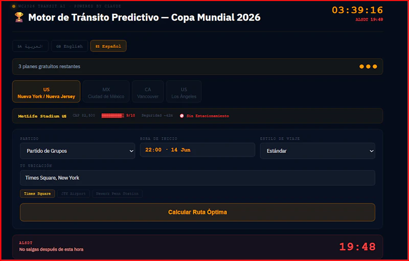  Predictive Transit Engine World Cup2026 screenshot 4