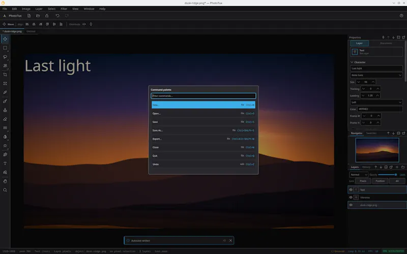 PhotoTux screenshot 5
