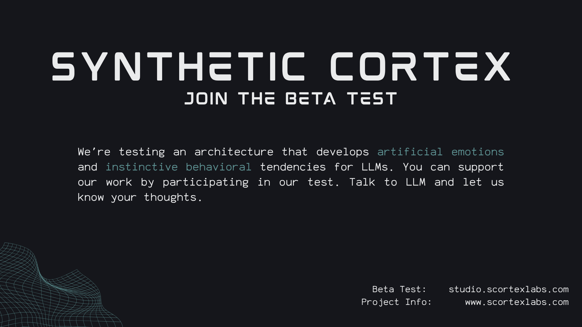 SYNTHETIC CORTEX Beta Test gallery image