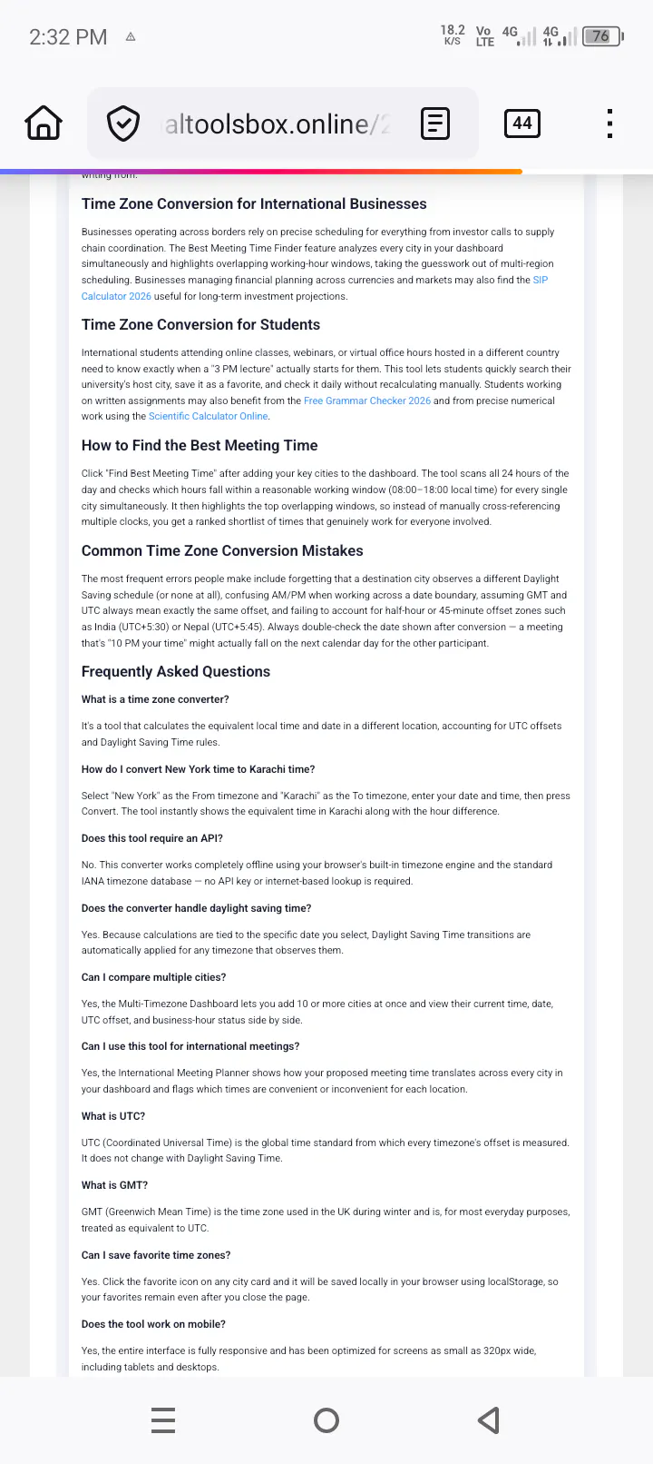 Global Time Zone Converter gallery image