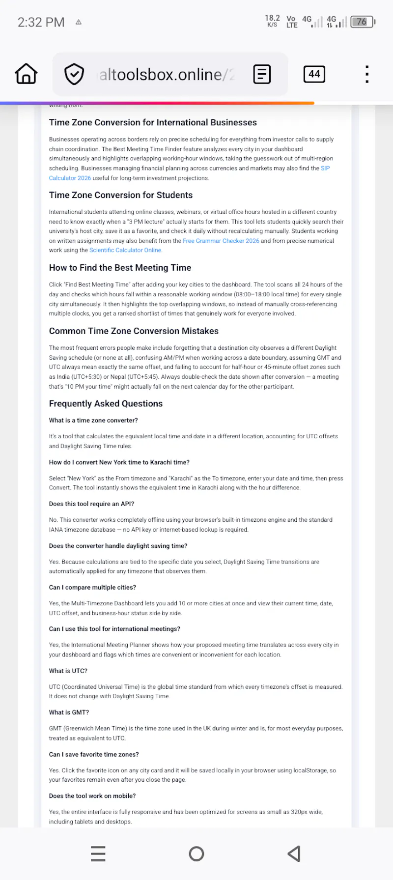 Global Time Zone Converter screenshot 9