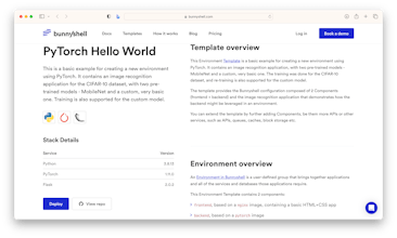 Deploy PyTorch Environment in 2 min. gallery image