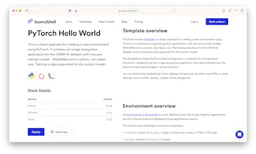 Deploy PyTorch Environment in 2 min. gallery image
