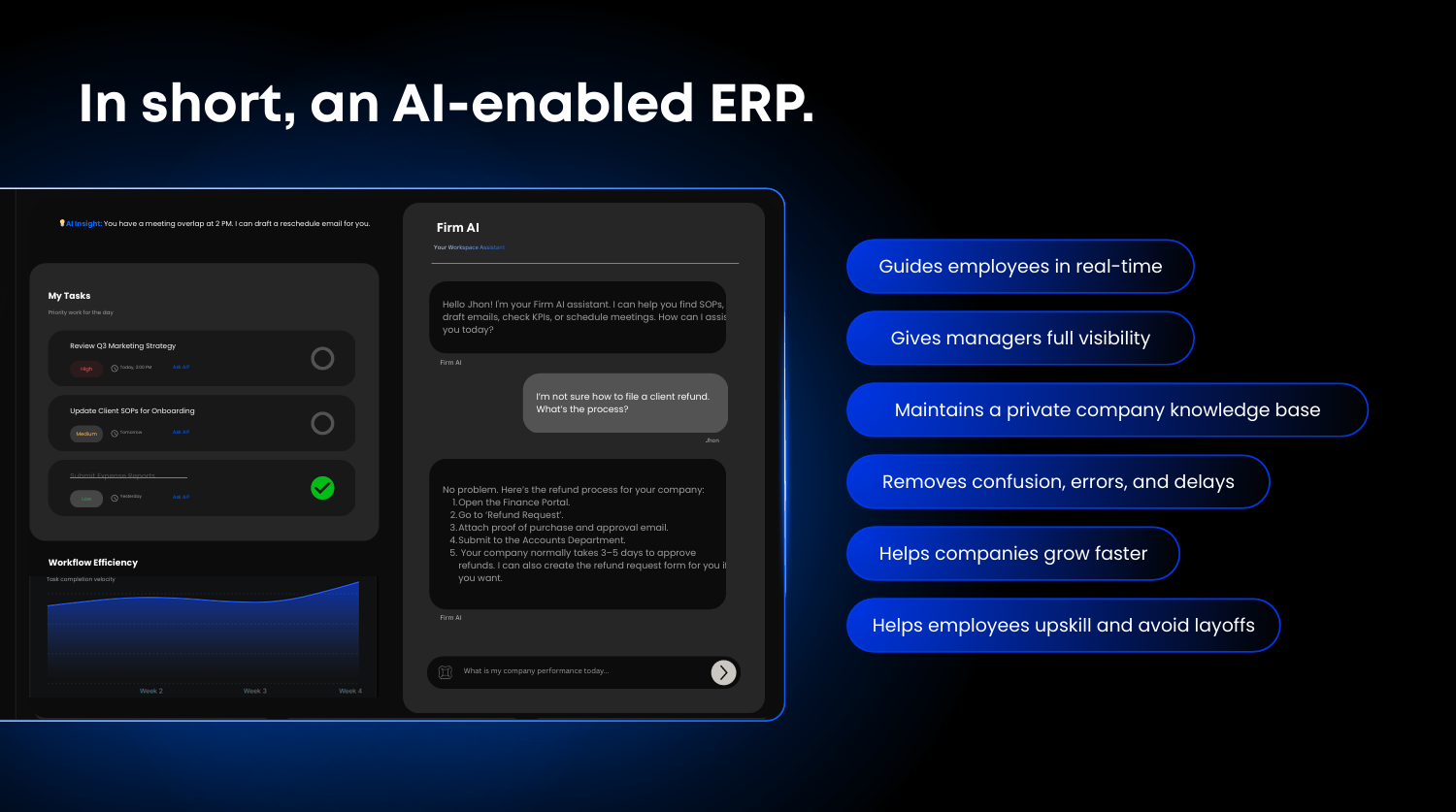 Firm AI - Screenshot 2 showing product features and functionality