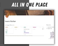 Learn Guitar using Notion media 1