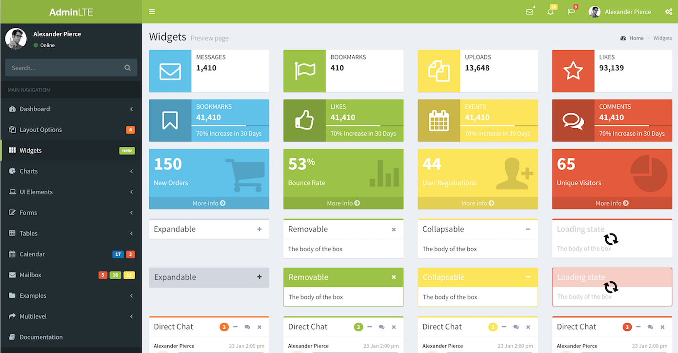 Admin LTE | Responsive Bootstrap Based Dashboard Theme gallery image