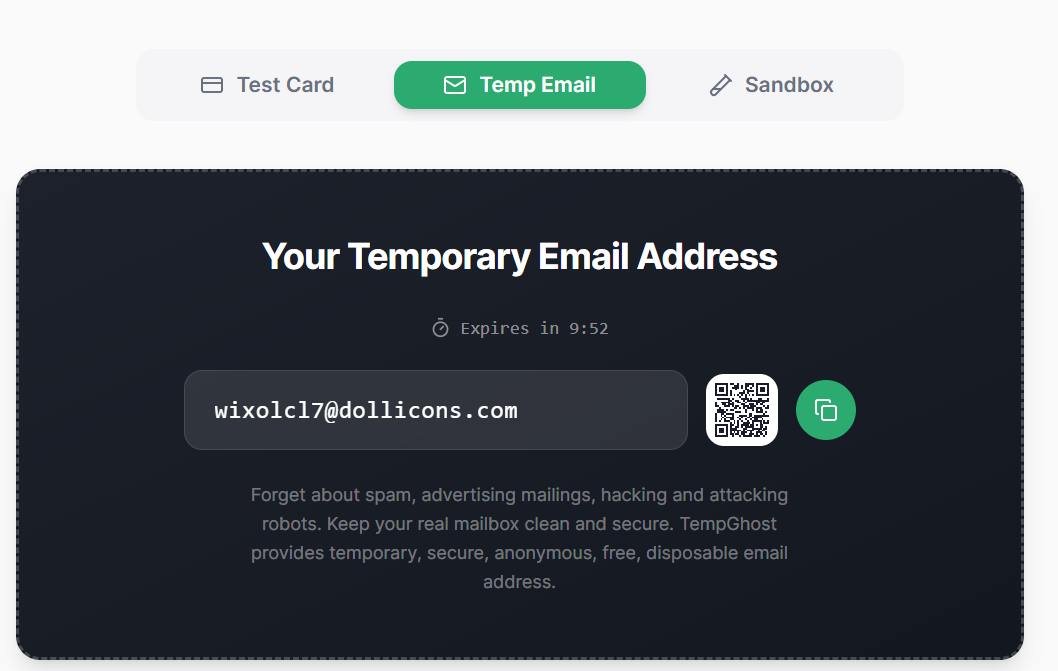 TempGhost - Screenshot 3 showing product features and functionality