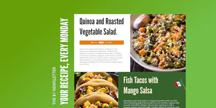 Weekly newsletter of recipes. gallery image