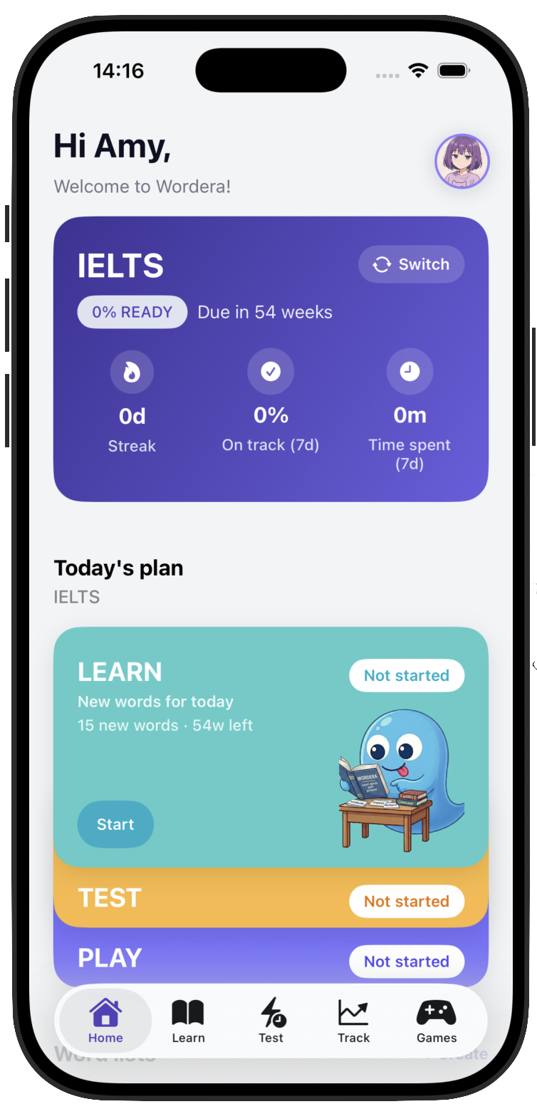 Wordera - Main product screenshot demonstrating key features and user interface