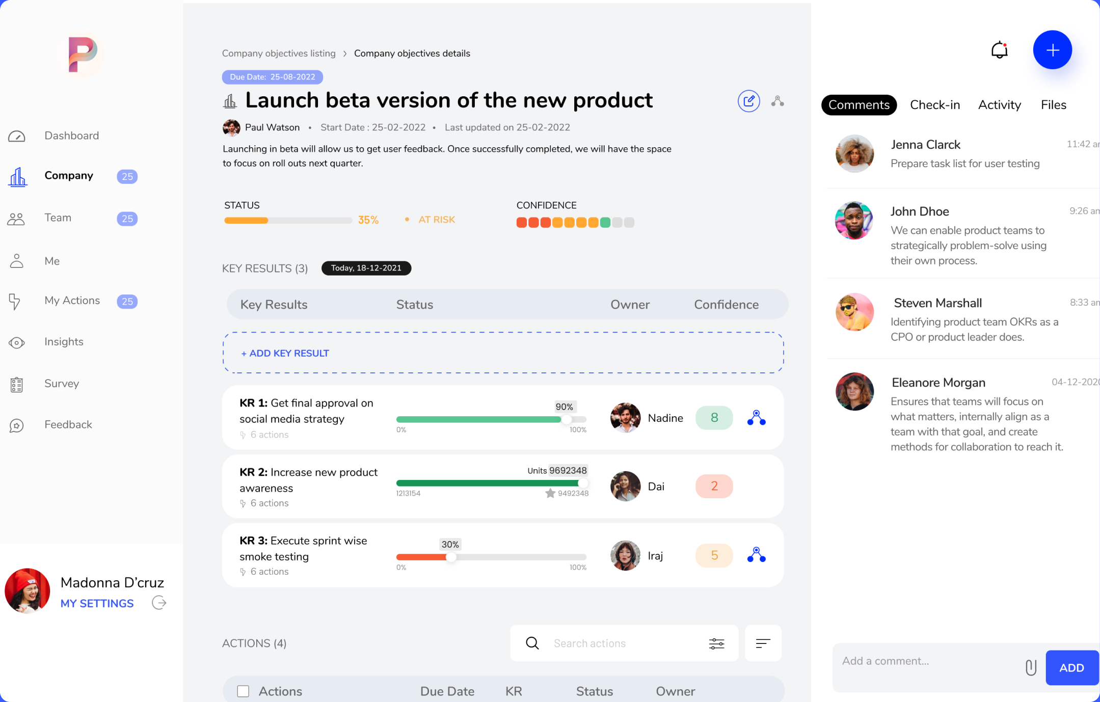 Beste OKR -Software für Unternehmen - Beste OKR -Software zum Verwalten von Zielen und Teams Medien 2