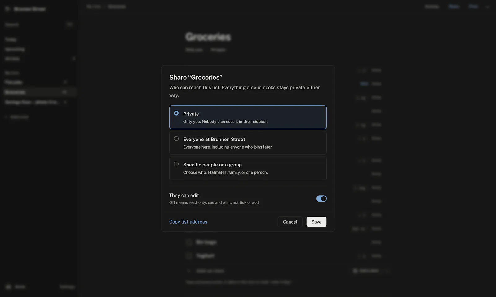nooks — a household todo app screenshot 2