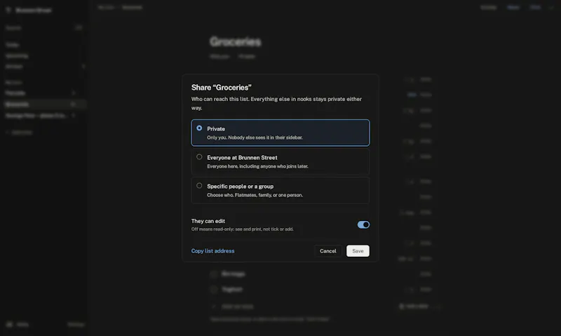 nooks — a household todo app screenshot 2