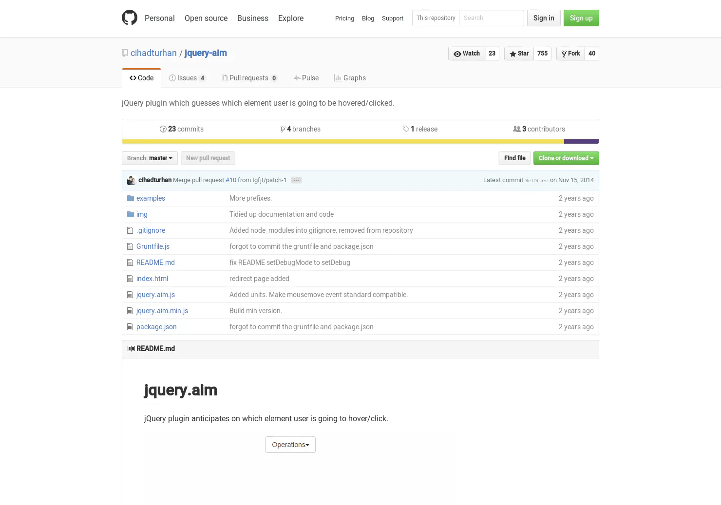 jQuery Aim