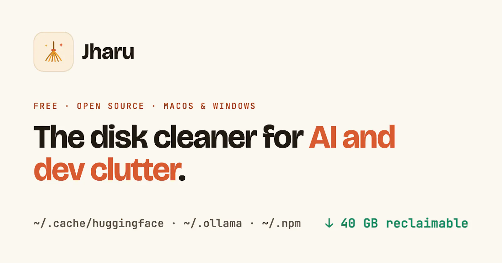 Jharu -A disk cleaner that can think. screenshot 2