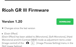 GR III Firmware Site media 3