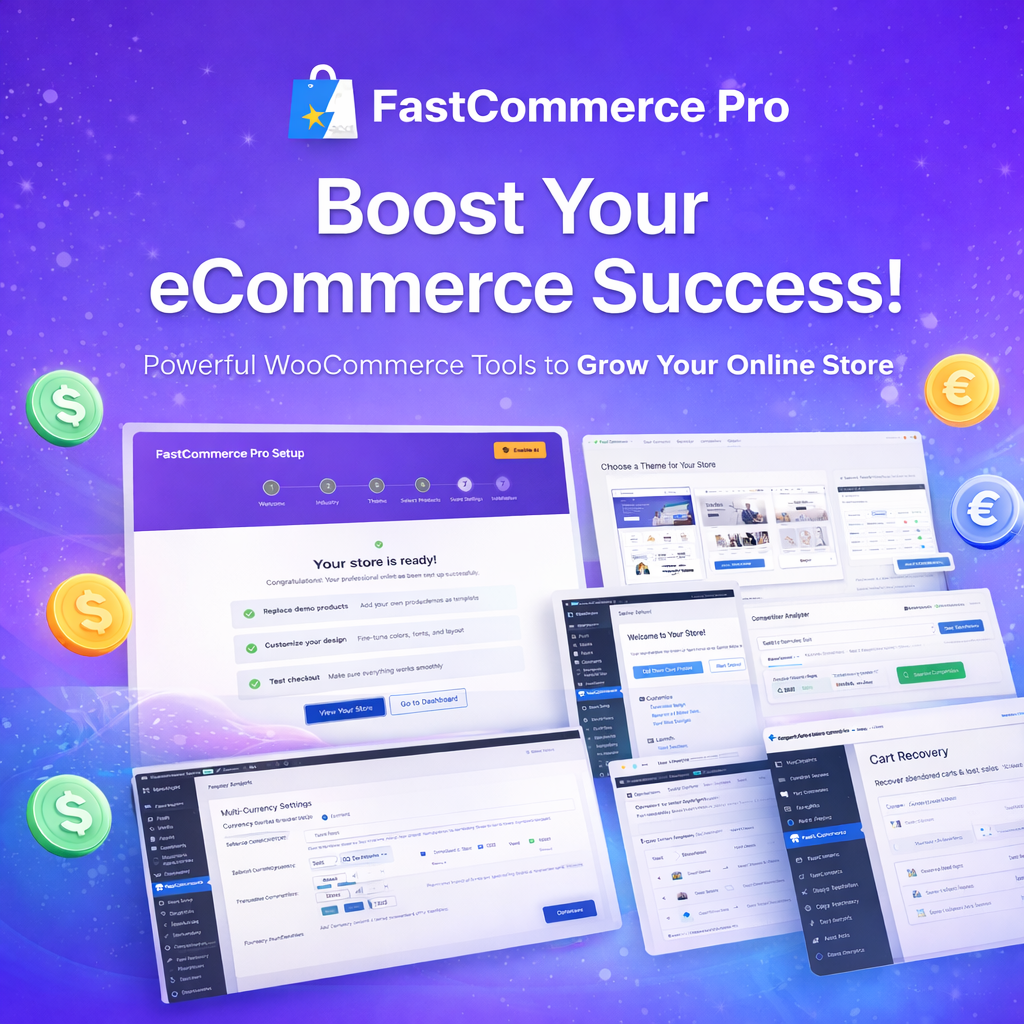 FastCommerce Pro - Product Hunt launch logo and brand identity