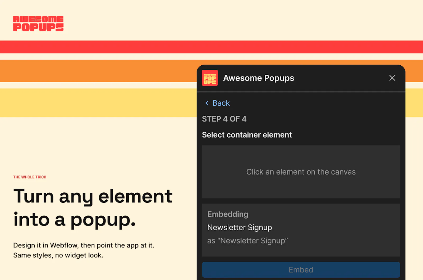Awesome Popups screenshot 2