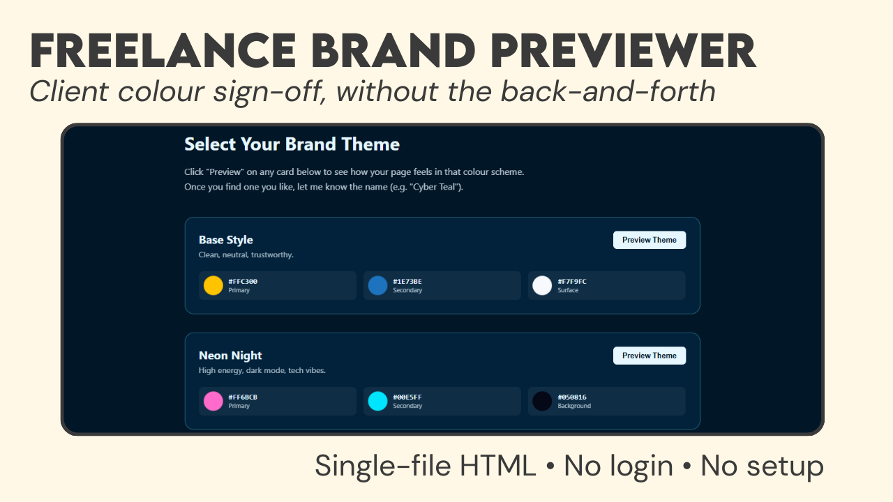 Freelance Brand Previewer gallery image