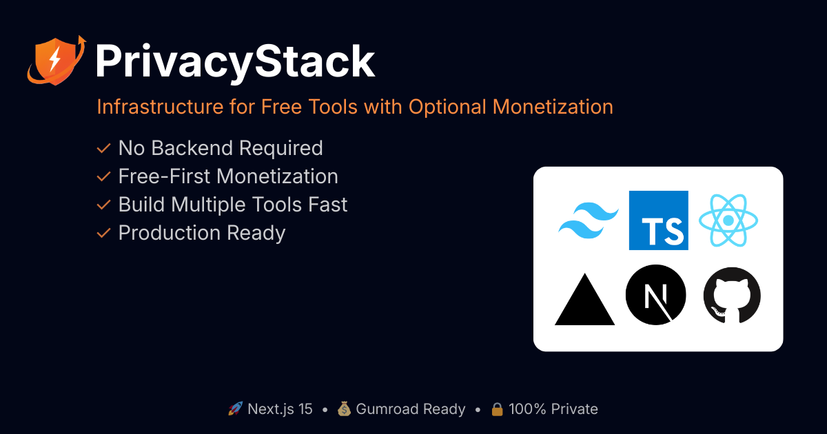 PrivacyStack - Main product screenshot demonstrating key features and user interface