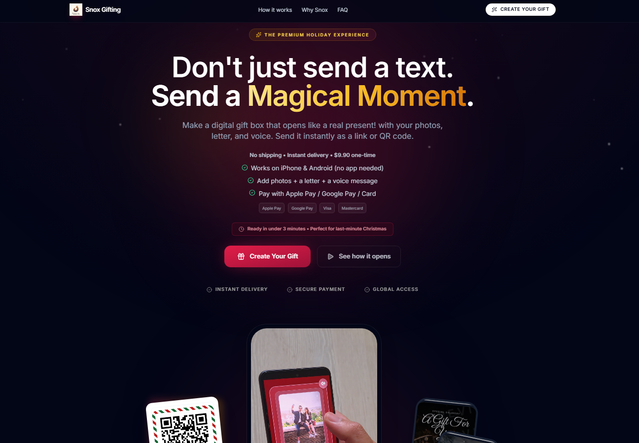 Snox Gifting: Wrapping Moments - Screenshot 2 showing product features and functionality