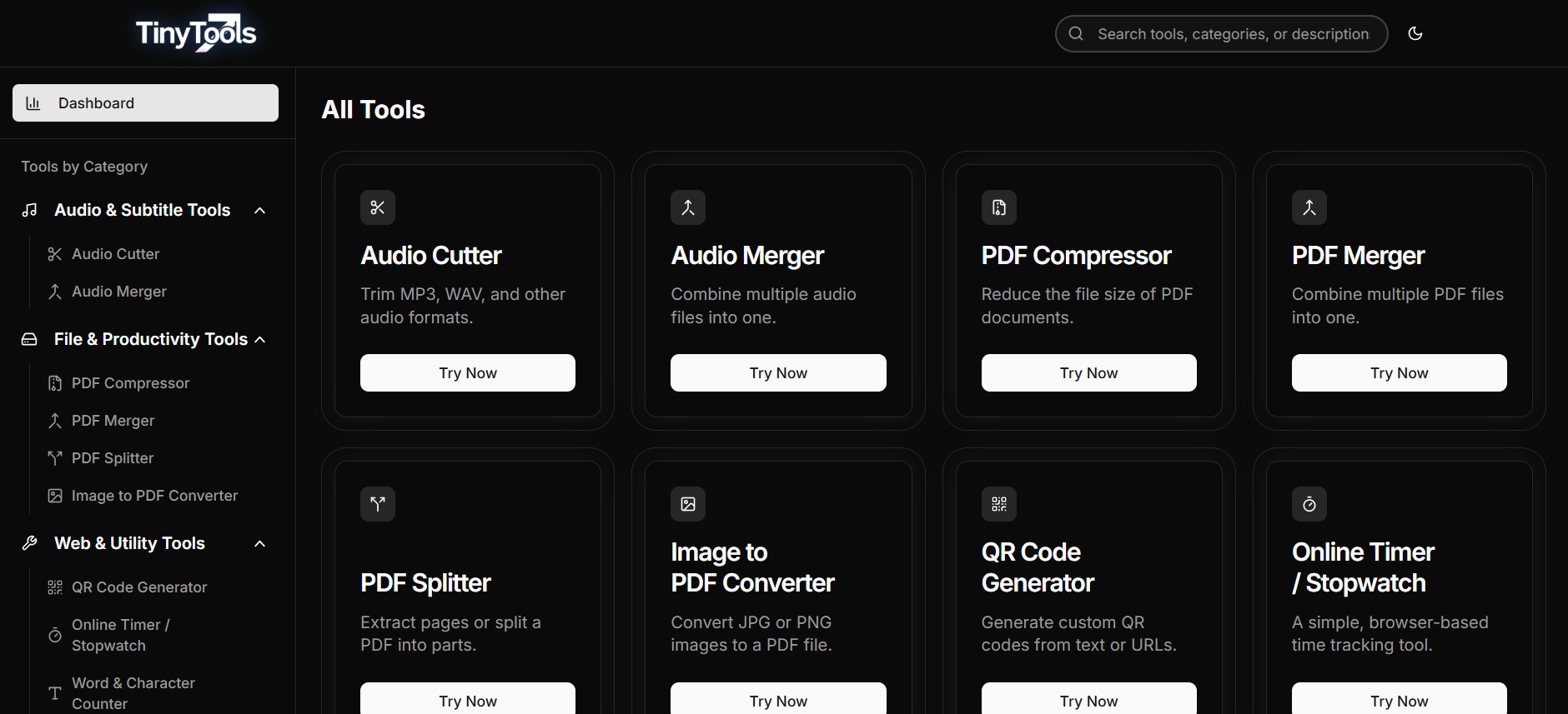 Média Tinytools - un site Web de «collection d'outils» - Petits outils.Grand impact 1