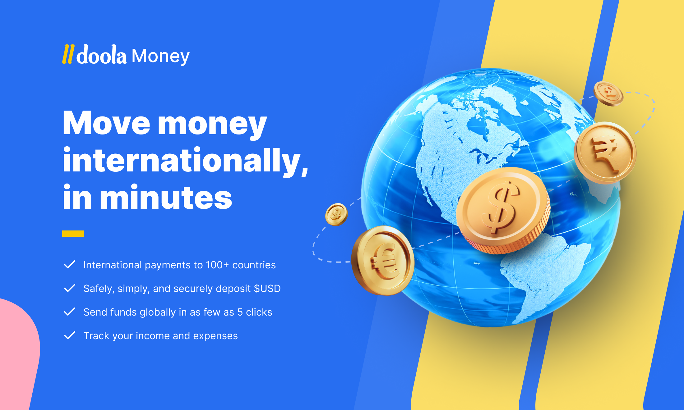 doola money - Inizia un LLC, memorizza $ USD e sposta i soldi a livello globale in minuti media 2