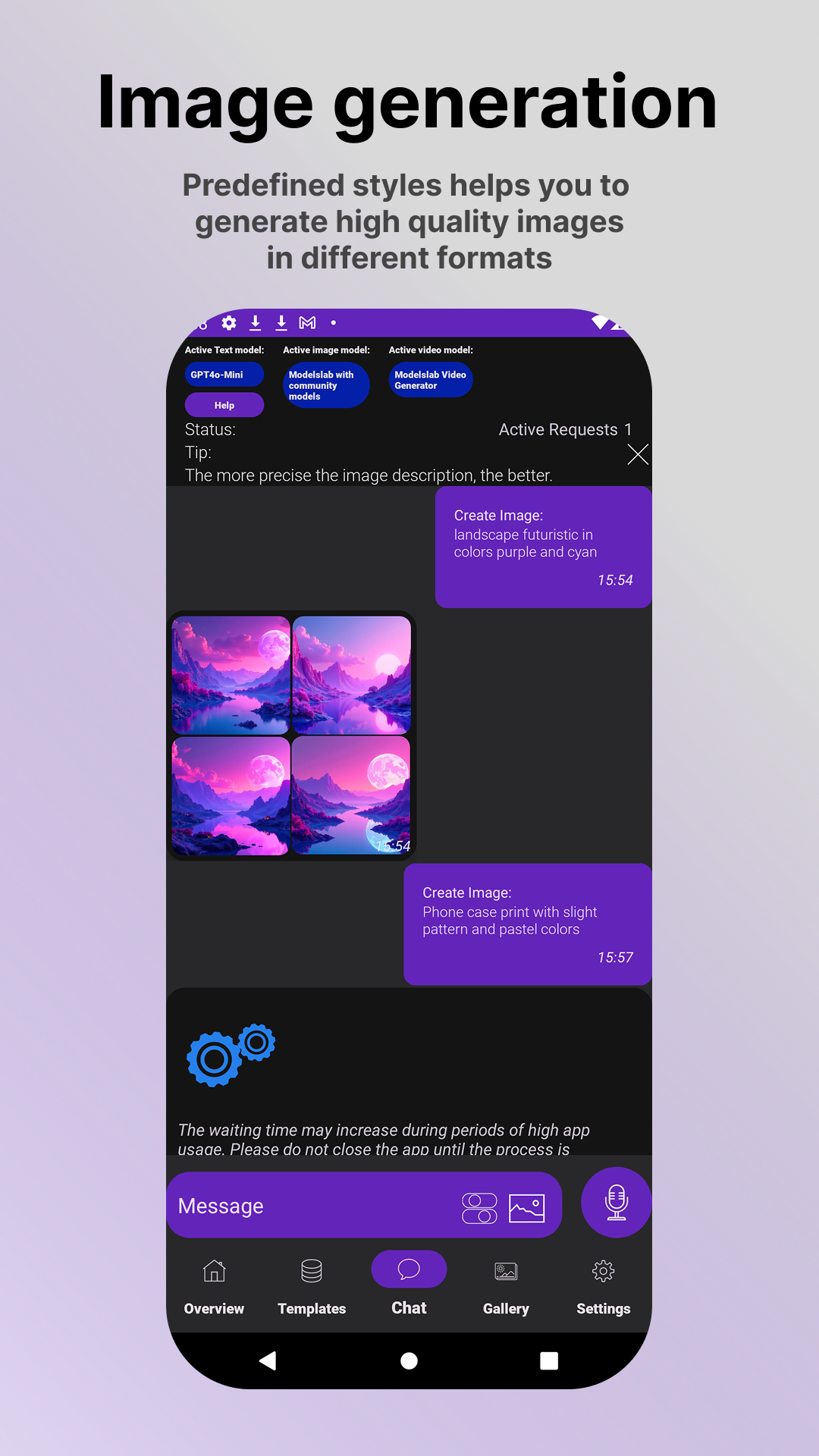 AI Content Creator - Uygulama, metin istemlerinden fiziksel ürünler oluşturur. medya 3