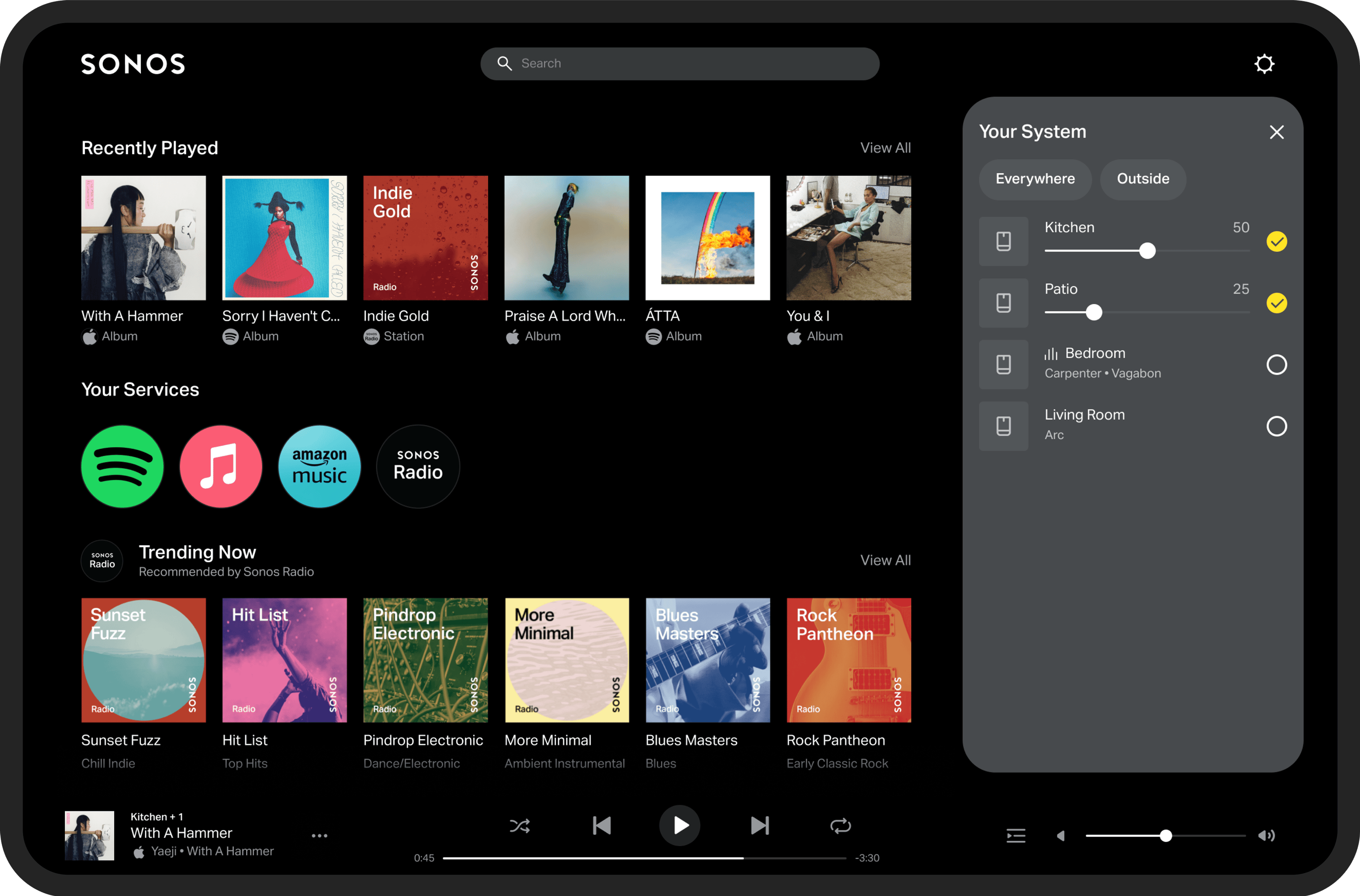 La nouvelle application Sonos media 5