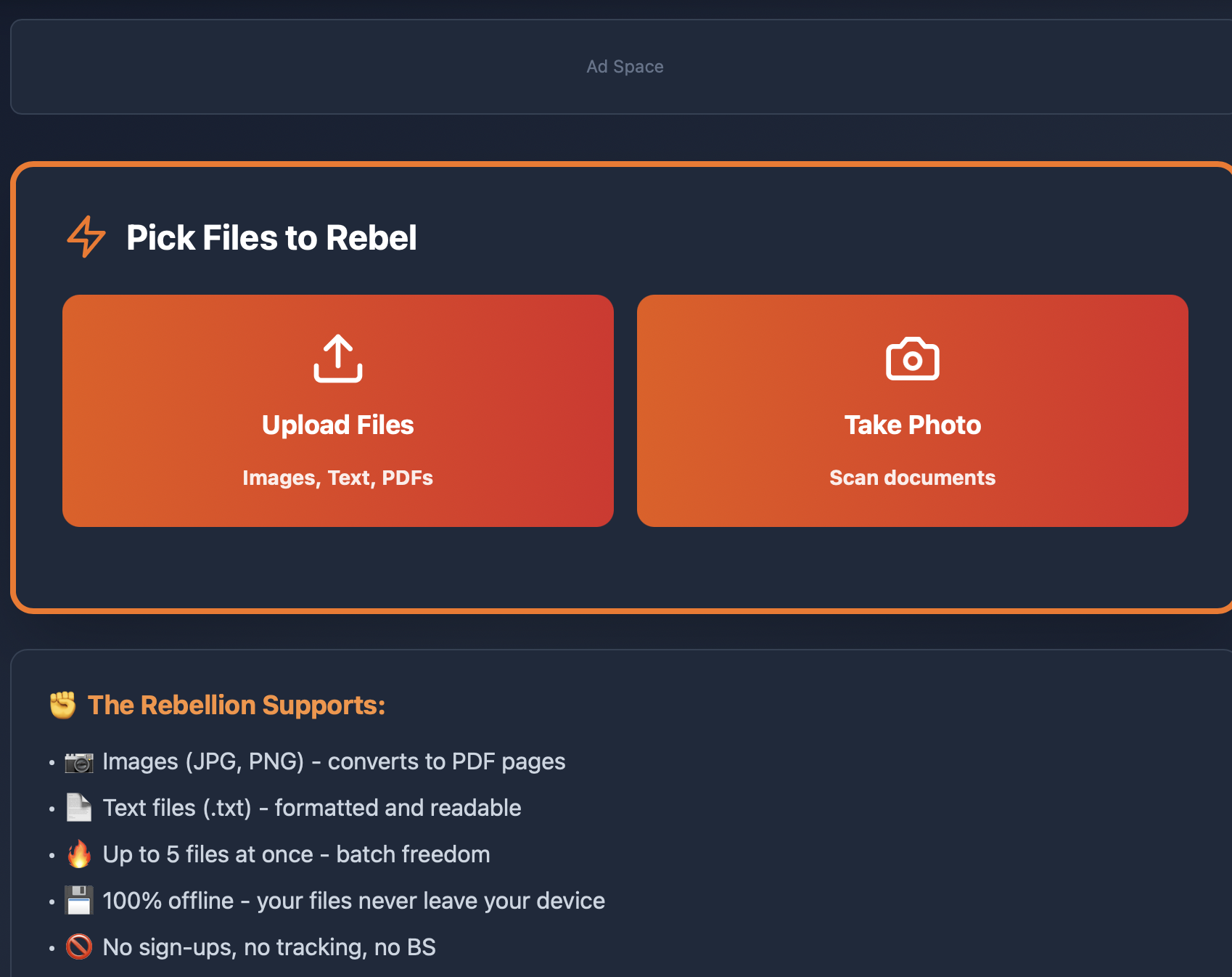 PDFRebel - Product Hunt launch logo and brand identity