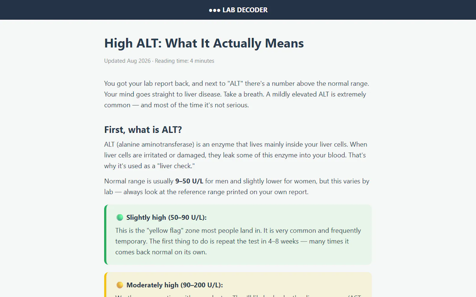 Lab Decoder screenshot 1