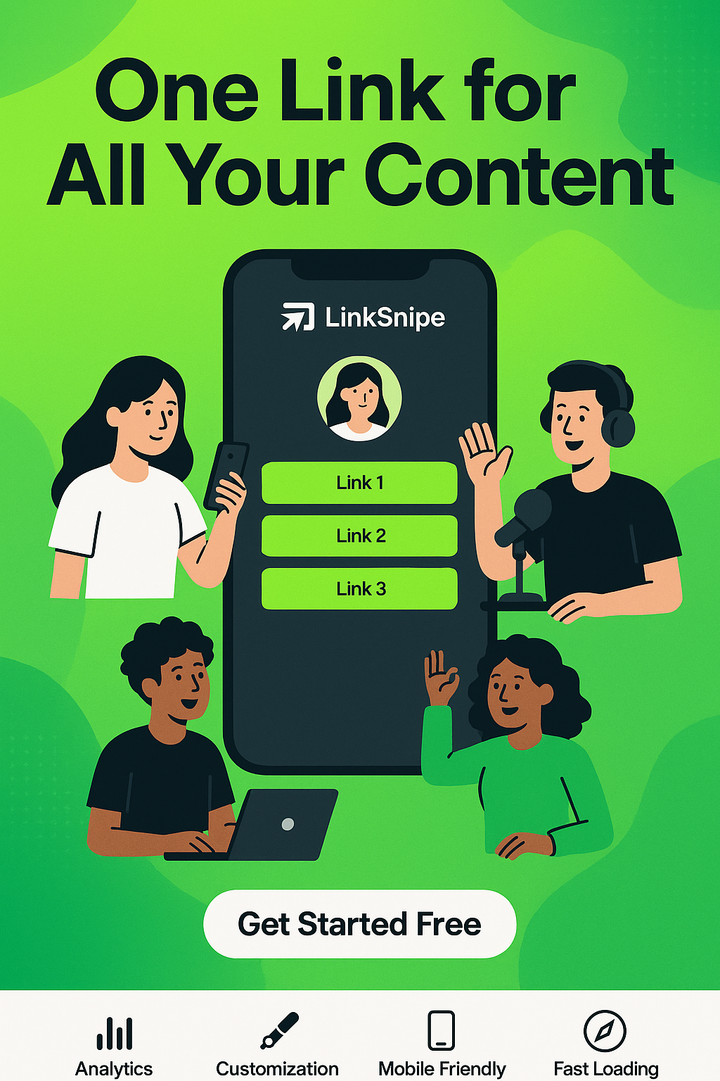 LinkSnipe - Create custom link pages media 2