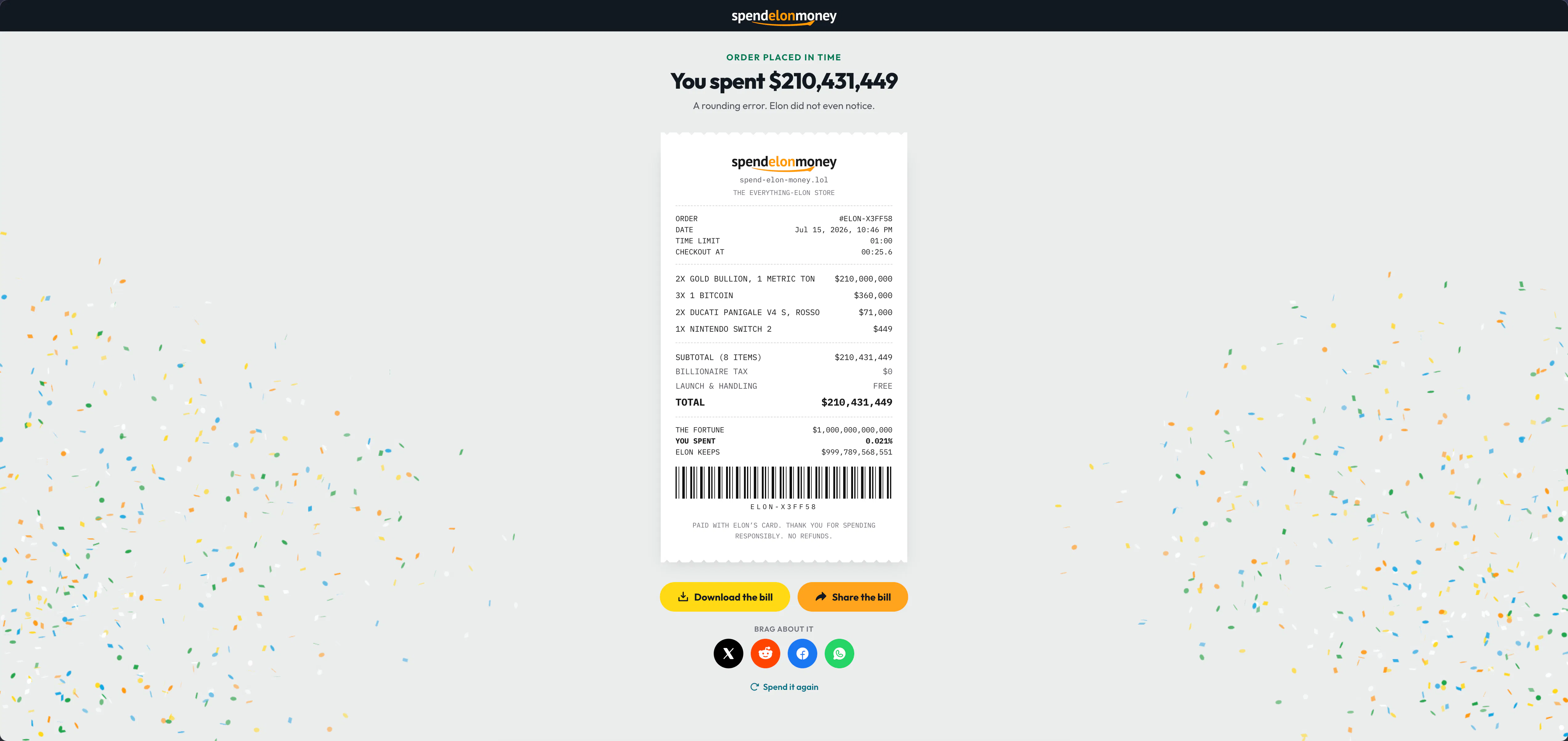 Spend Elon's Money gallery image