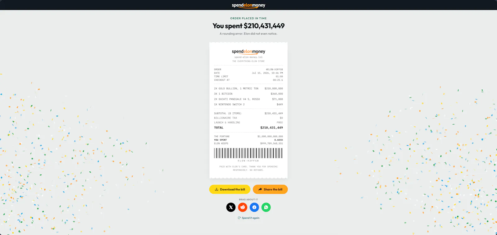 Spend Elon's Money screenshot 7