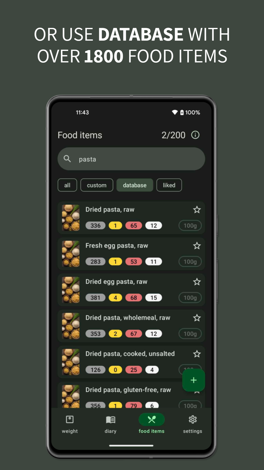 Mídia 2 de Calorias simples - Contador de calorias offline para Android