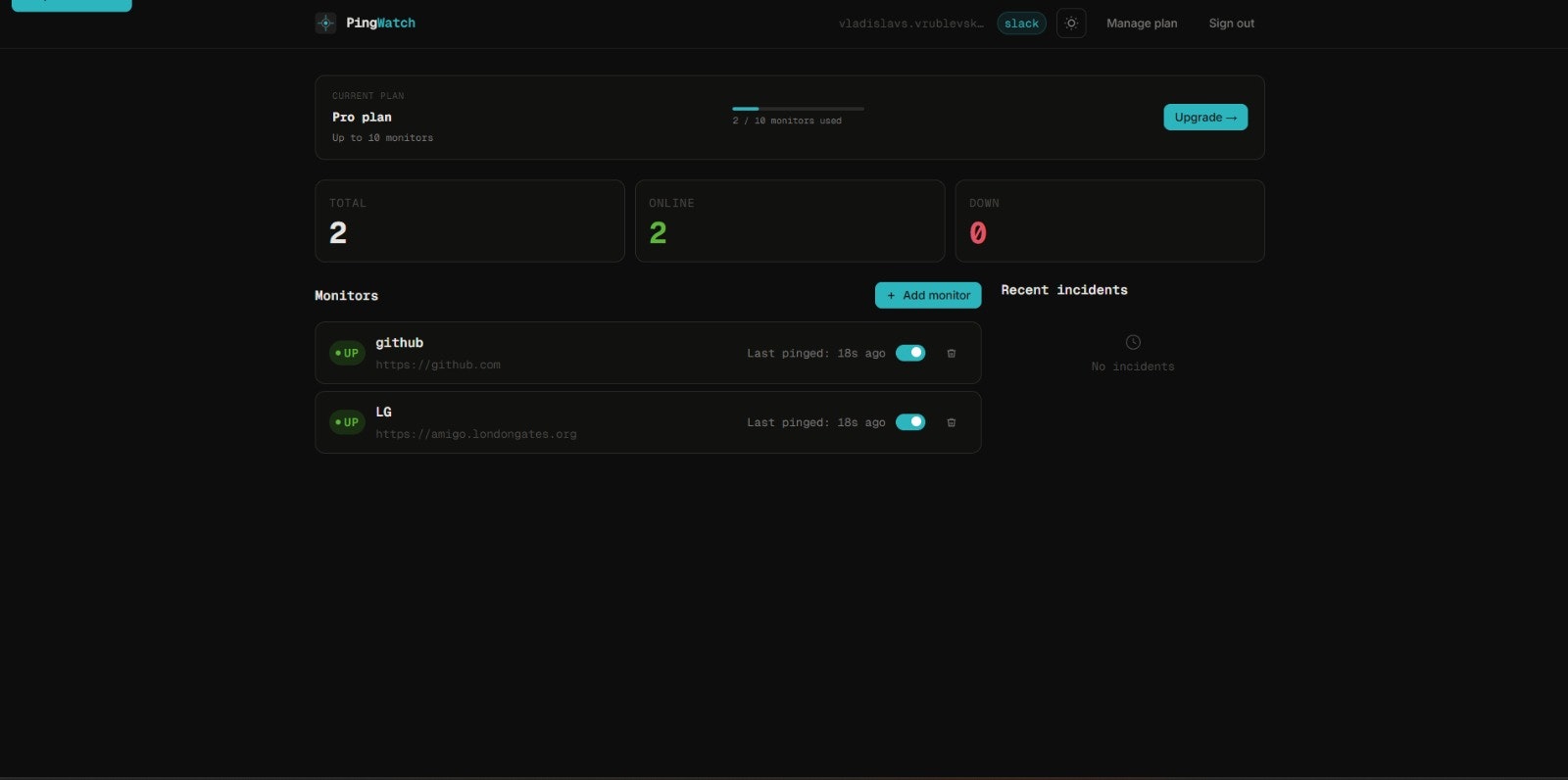 PingWatch — Uptime Monitoring gallery image