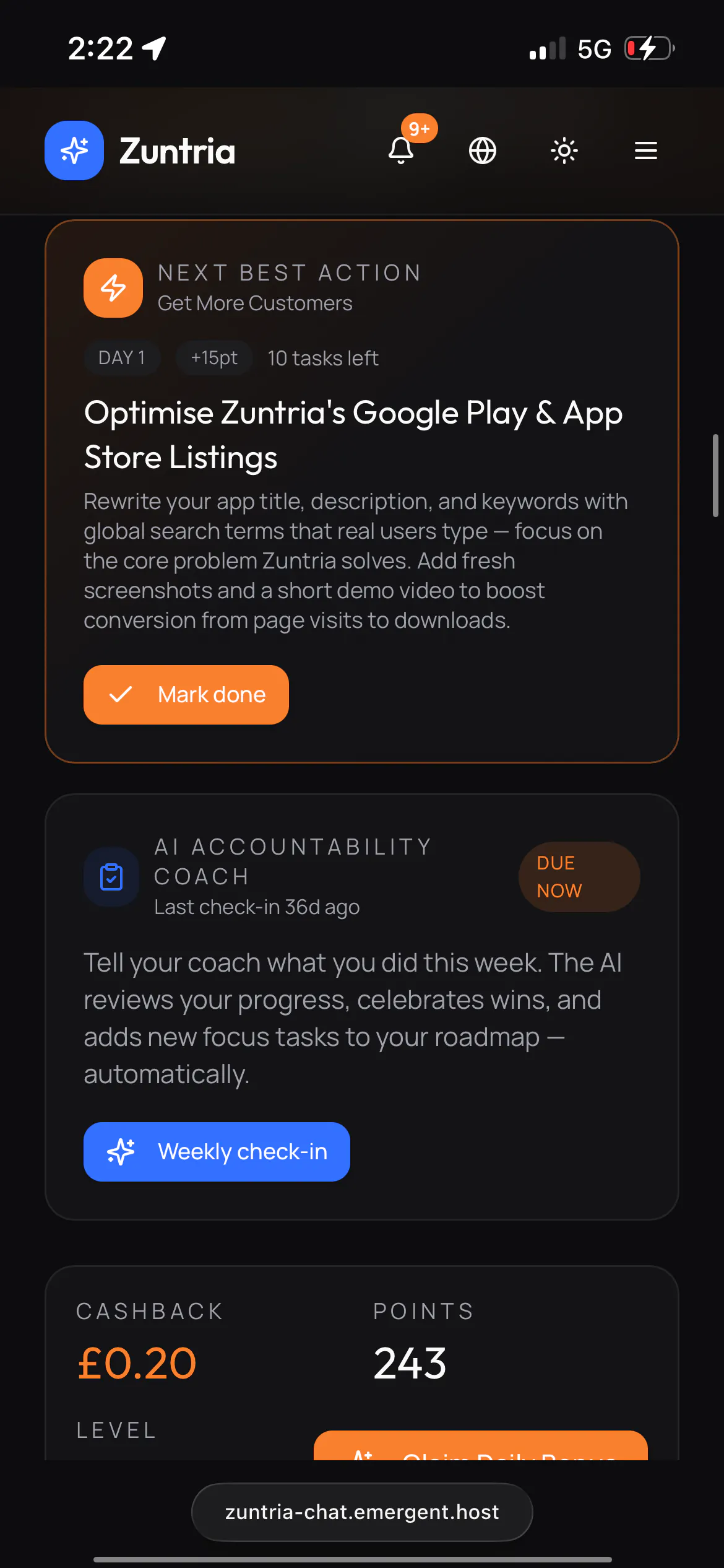 Zuntria — AI Success Operating System 截图 7