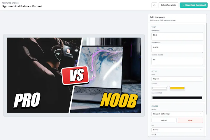 Free YouTube Thumbnail Maker screenshot 1