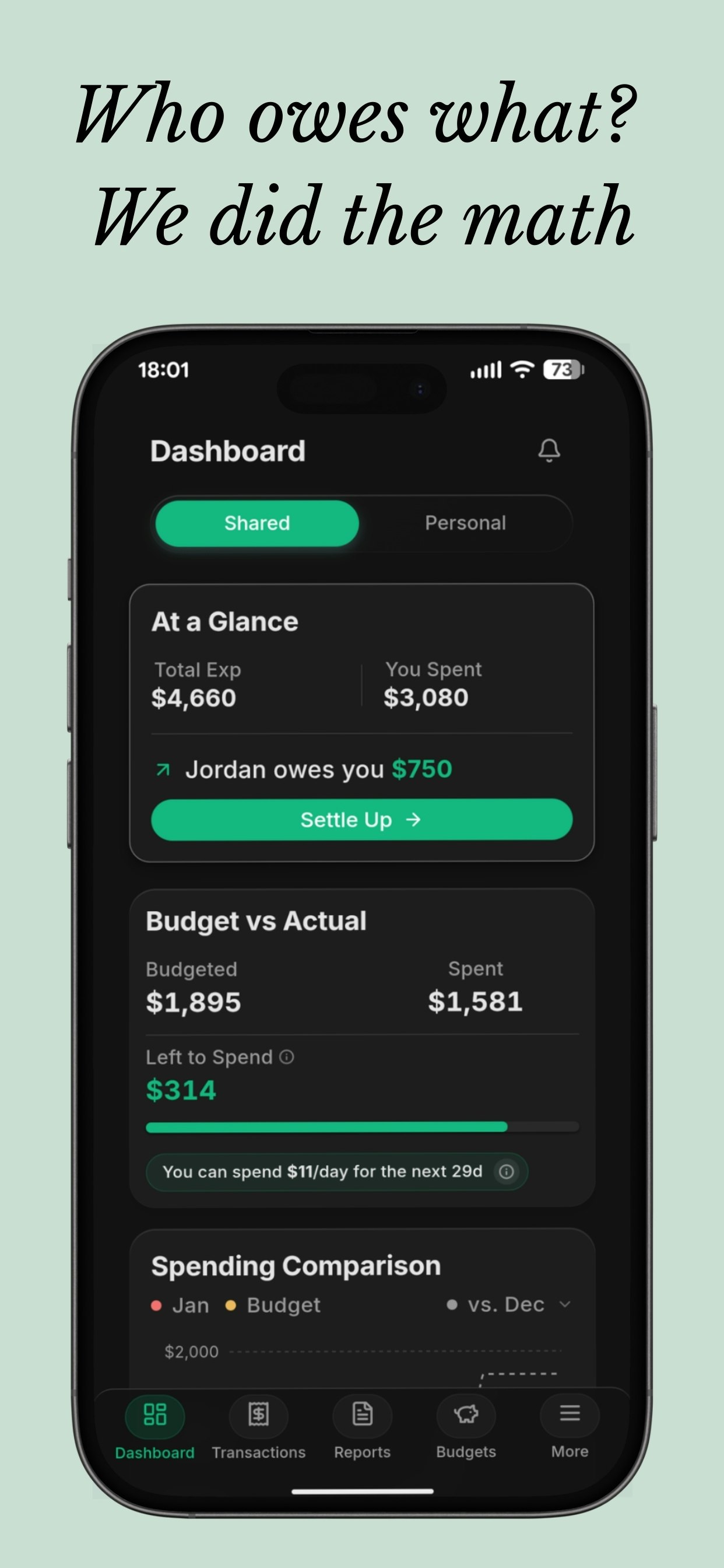 Halfway: Couples budget app - Screenshot 4 showing product features and functionality
