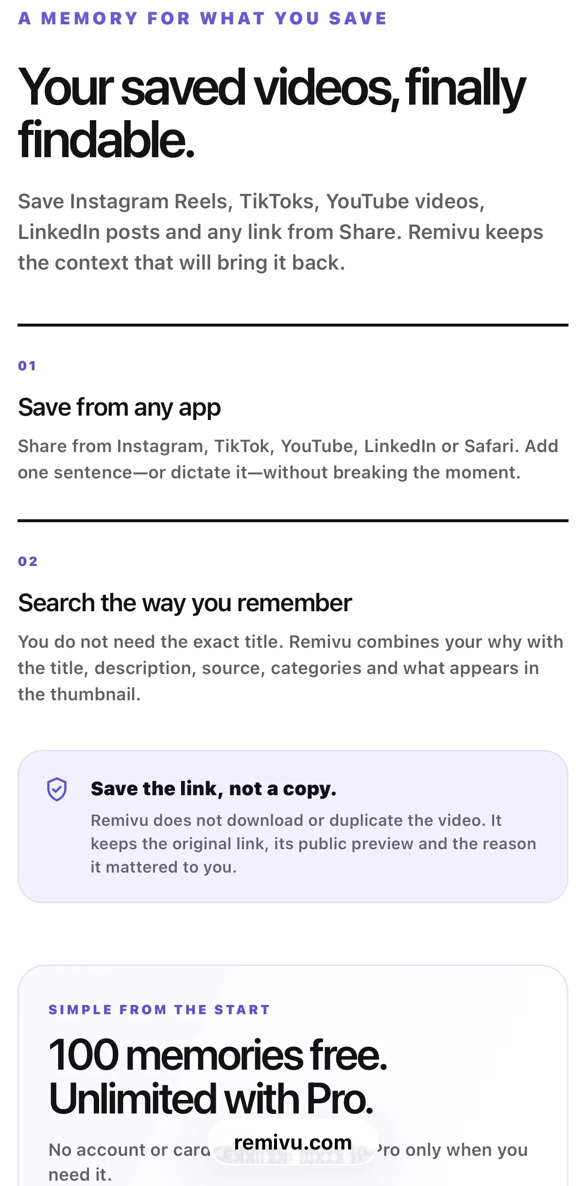 Remivu screenshot