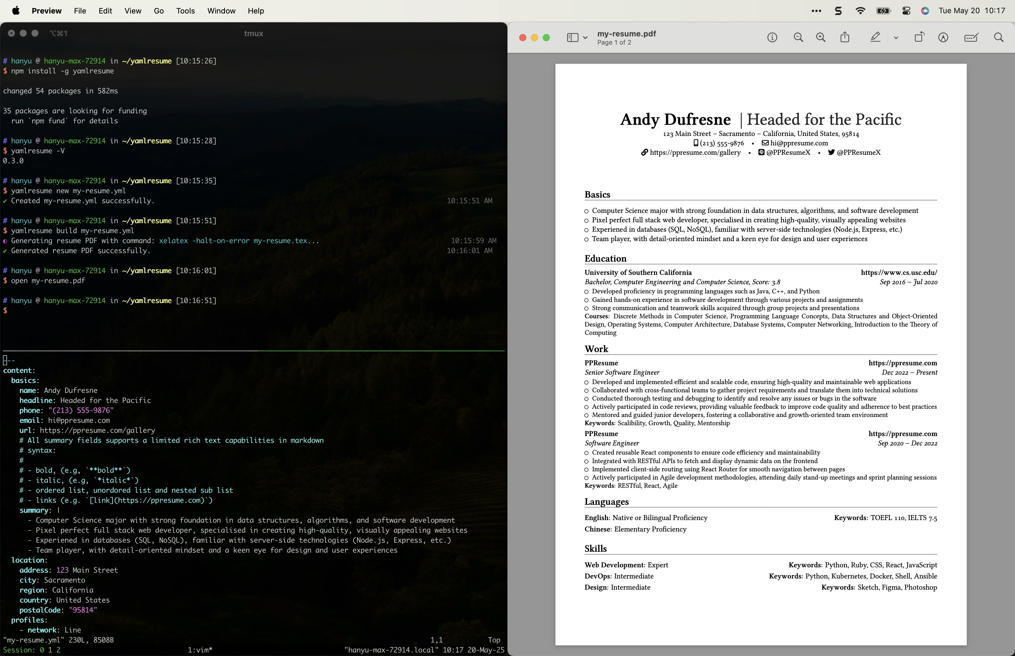 Media Yamlresume - Resume sebagai kod di yaml 4