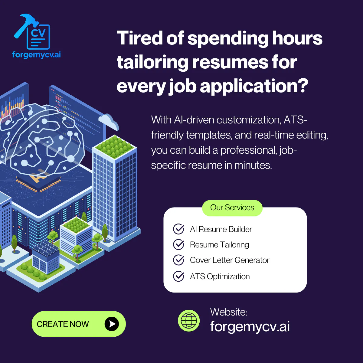 AI Resume Builder | Forgemycv gallery image