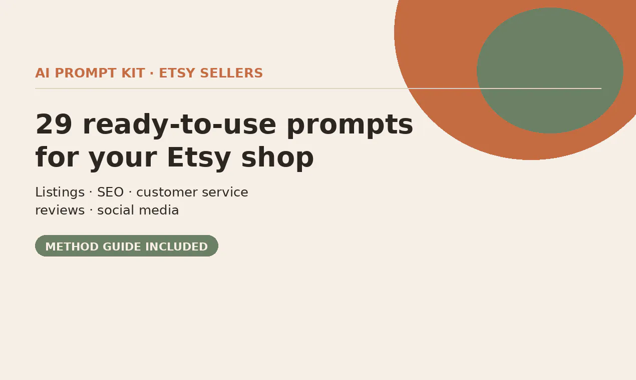 AI Prompt Kit for Etsy Sellers screenshot