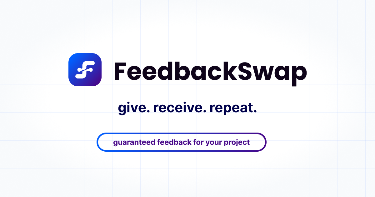 FeedbackSwap - Main product screenshot demonstrating key features and user interface