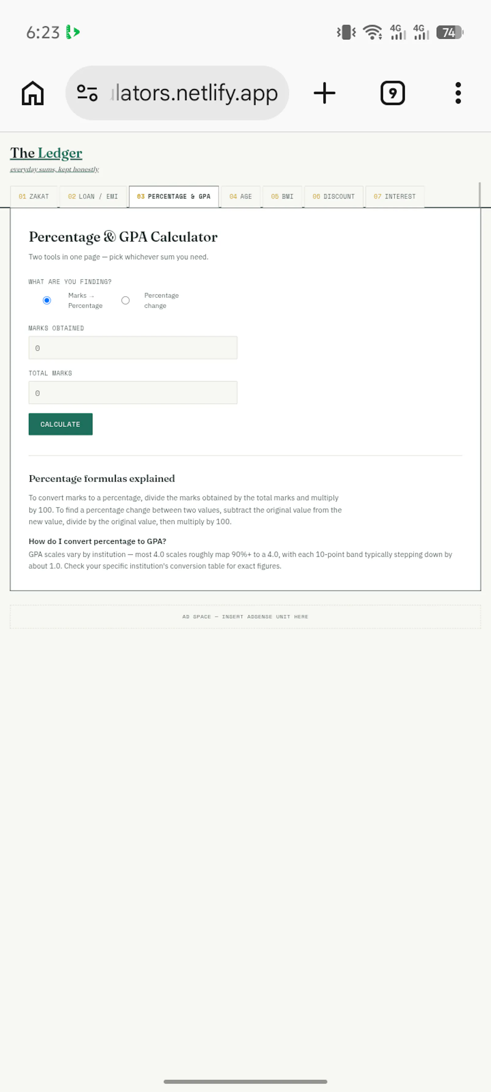 The Ledger — Free Calculators screenshot 5