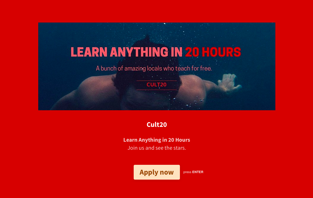 Cult20 - Weekend Workshops gallery image