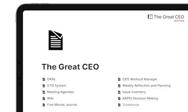 The Great CEO (Notion System) gallery image