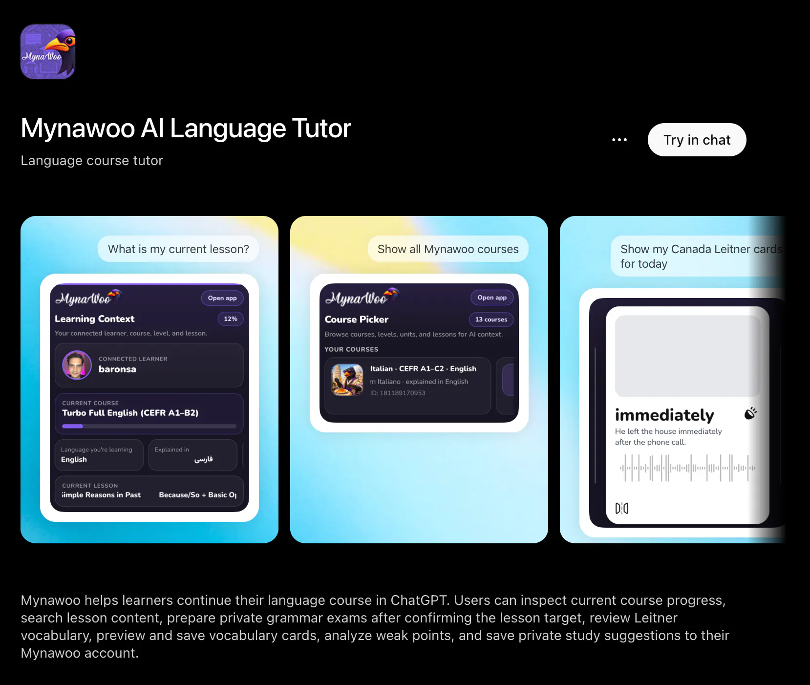 Mynawoo for ChatGPT & Claude gallery image